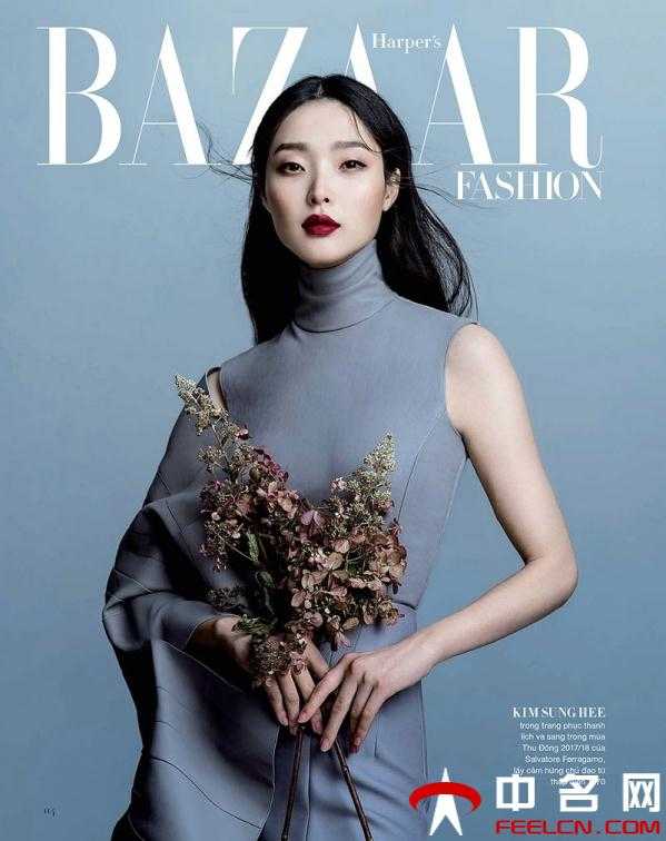 越南版《 Harper’s Bazaar 》邀来模特儿花卉共同出镜